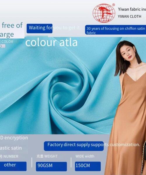 50D elastic satin fabric, lining fabric for home wear, dress, Hanfu and formal wear