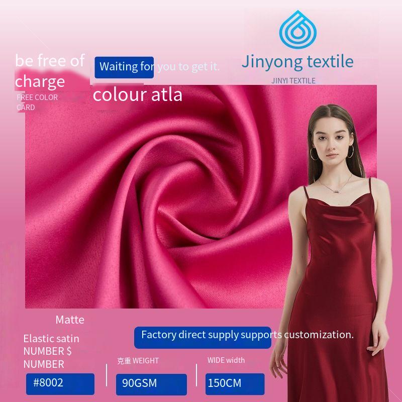 5050 matte stretch satin fabric for home wear, dress, Hanfu, and formal wear