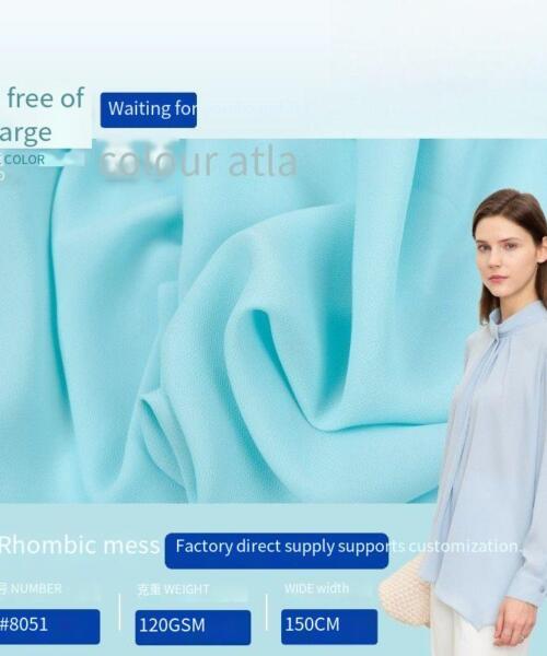 diamond-patterned, tangled, twill-weave chiffon fabric for home wear, dress lining, Hanfu and formal dress