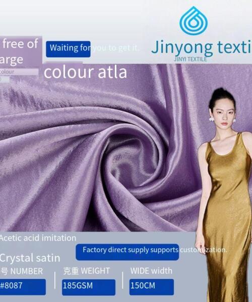 8087 imitation acetate crystal satin fabric, dress, one-piece dress, fashion shirt, hair accessory lining fabric