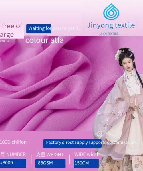 100D chiffon 85g plain weave Hanfu fabric for shirts, dresses, wedding gowns, scarves, and formal wear