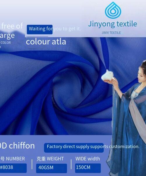 30D polyester chiffon fabric for home wear, skirt lining, traditional Chinese style, new Chinese-style Hanfu dress fabric