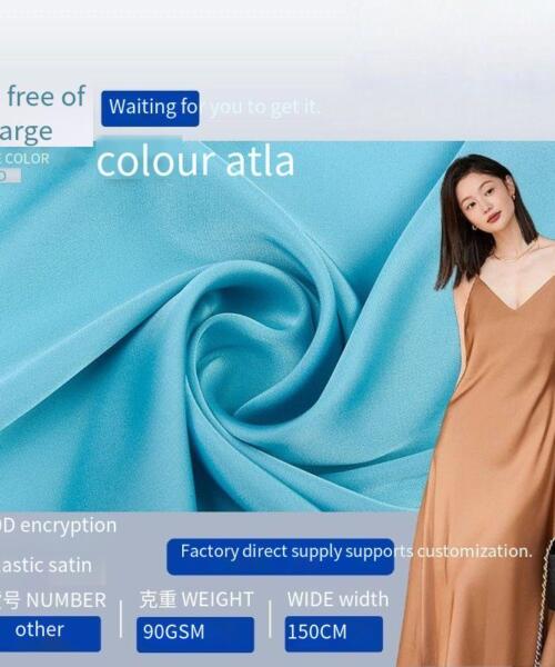 50D elastic satin fabric skirt, Hanfu dress, home wear lining fabric