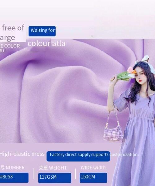 117g high elasticity scrambled linen 80D fabric, suitable for home wear, skirt, Hanfu lining, and formal dress