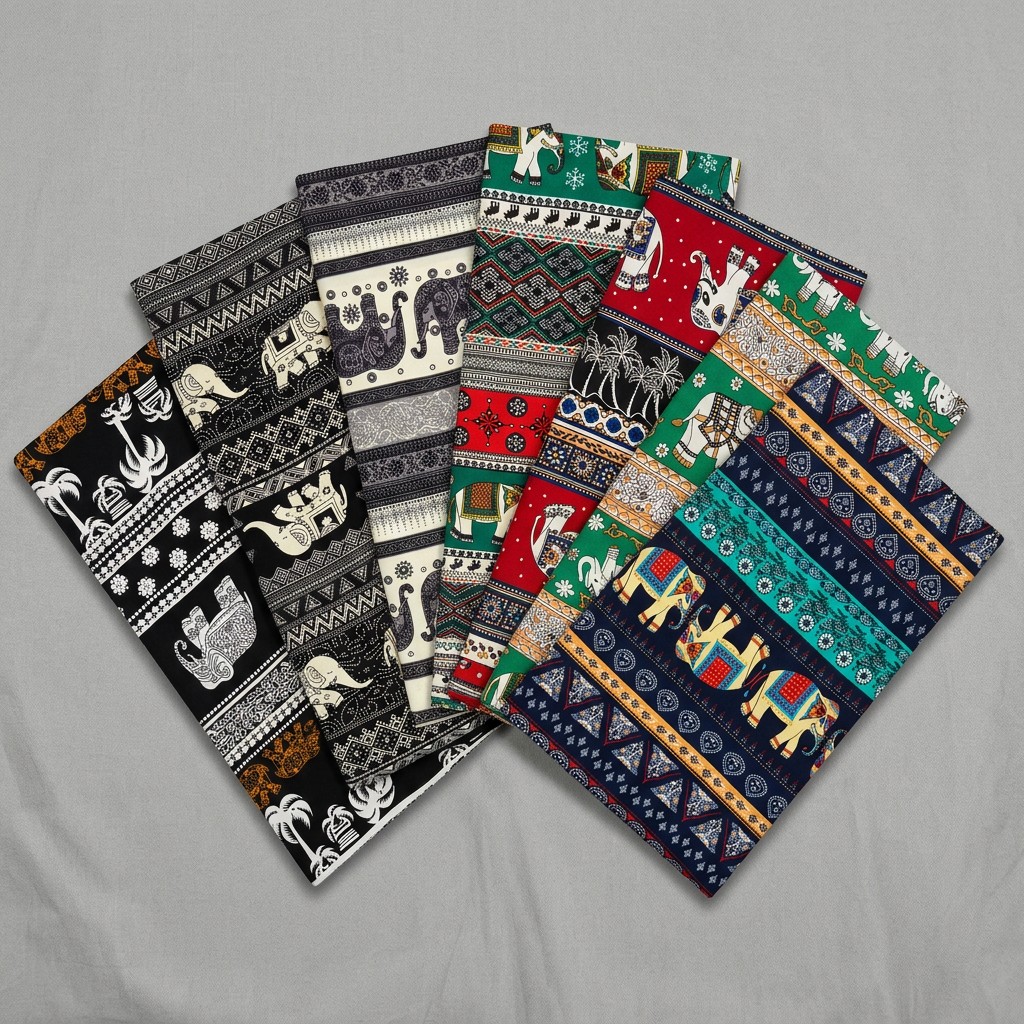 <h2>Premium Rayon Printed Fabric – Elephant Series</h2> <p>100% Rayon | 110GSM | 145CM Width | Ethnic Elephant Print</p> <p>Soft, breathable, and lightweight – perfect for dresses, skirts and resort wear.</p>  <img src="https://textilelin.com/wp-content/uploads/2026/07/detail_01_breathable-2.jpg" style="width:100%" alt="Lightweight 110GSM" /> <img src="https://textilelin.com/wp-content/uploads/2026/07/detail_02_width.jpg" style="width:100%" alt="Wide Width 145CM" /> <img src="https://textilelin.com/wp-content/uploads/2026/07/detail_03_soft.jpg" style="width:100%" alt="Silk-like Soft Touch" /> <img src="https://textilelin.com/wp-content/uploads/2026/07/detail_04_library.jpg" style="width:100%" alt="Pattern Library" /> <img src="https://textilelin.com/wp-content/uploads/2026/07/detail_05_scenes.jpg" style="width:100%" alt="Dress Application" />